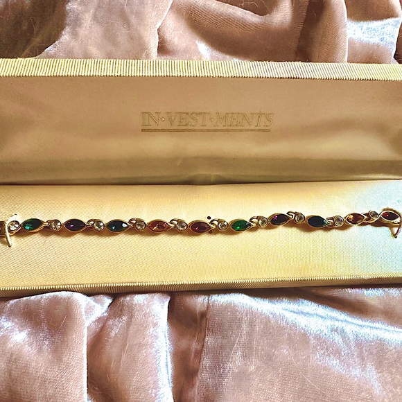 Dillards Jewelry Vintage 9s Dillards Mod Jewelry Bracelet Gold